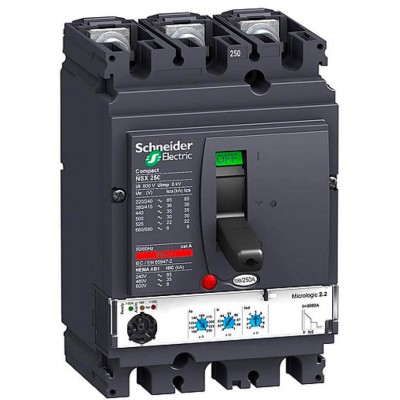 Автоматичний вимикач Schneider Electric Compact NSX250N Micrologic 2.2, 3Р, 250А, 50 кА (LV431870)
