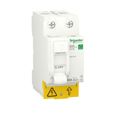 Диференційний вимикач навантаження Resi9 Schneider Electric 40 A, 30 мA, 2P, тип А R9R61240