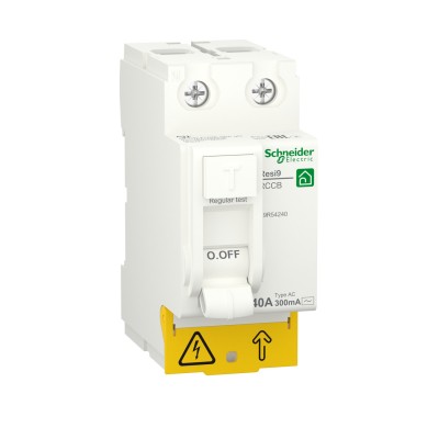 Диференційний вимикач навантаження RESI9 Schneider Electric 40 A, 300 мA, 2P, тип АС R9R54240