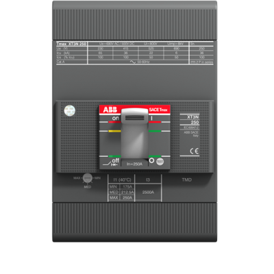 Автоматичний вимикач ABB Tmax XT3N 250 TMD 250-2500 3p F F (1SDA068059R1)