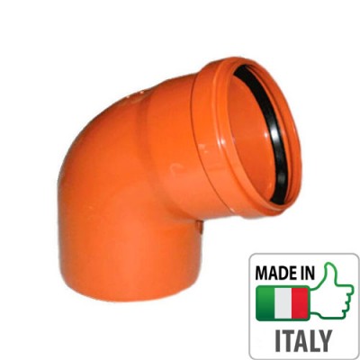 Коліно (відведення) монтажне PVC для зовнішньої каналізації Redi O110x67°, 71089