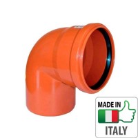Колено (отвод) монтажное PVC для наружной канализации Redi O200x87°