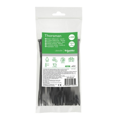 ХОМУТ КАБЕЛЬНИЙ 150х3.6 ЧОРНИЙ (100шт)