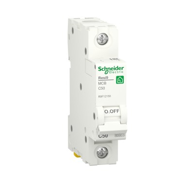 Автоматичний вимикач Schneider Electric серії Resi9 50А, 1P, С, 6кА (R9F12150)