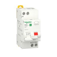 ⚡Дифференциальный автоматический выключатель Resi9 - 10А, 30мA, 1P+N, 6кA, кривая С, тип АС (R9D25610)