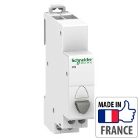 Кнопка управления на DIN-рейку Schneider Electric Acti 9 iPB, простая кнопка, 1NC, серая