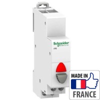 Кнопка управления на DIN-рейку Schneider Electric Acti 9 iPB, с индикатором, 1NO (12-48В)