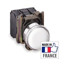 XB4BW31B5 Кнопка с подсветкой Schneider Electric XB4-B, белый светодиод, металл. основание, 1NO/1NC, 24В