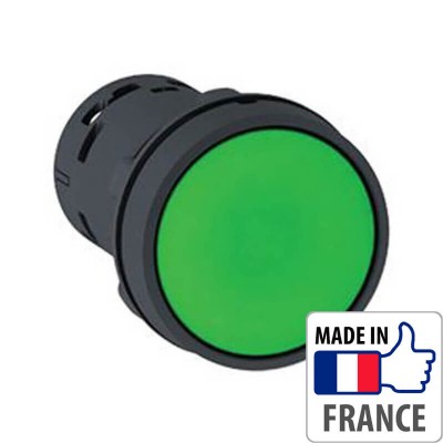 Кнопка з пружинним поверненням Schneider Electric XB7, зелена, в монолітному корпусі, 1NO XB7NA31