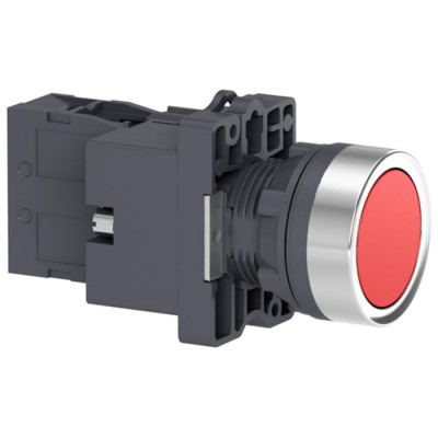 Кнопка XA2 с подсветкой, LED, 220В, красная, 1НЗ Schneider Electric  XA2EW34M2