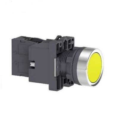 Кнопка XA2 с подсветкой, LED, 380В, желтая, 1НО Schneider Electric  XA2EW35Q1