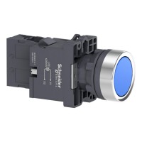 XA2EW36M1 Кнопка с подсветкой, LED, 220В, синяя, 1НО