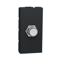 ⚡Розетка TV Coaxial F-type 1 модуль Unica New антрацит (NU346854)