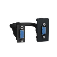 ⚡Розетка HD15 female (VGA) 1 модуль Unica New антрацит (NU343254) ⚡Розетка HD15 female (VGA) 1 модуль Unica New антрацит (NU343254)