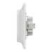 Подвійна розетка з заземленням зі шторками біла Sedna Design (SDD311221)