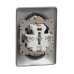 Подвійна розетка з заземленням зі шторками алюміній Sedna Design (SDD313221)