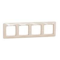 ⚡Рамка 4-х постовая бежевая Sedna Design (SDD312804) ⚡Рамка 4-х постовая бежевая Sedna Design (SDD312804)