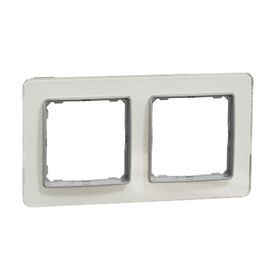 Рамка 2-х постовая белое стекло Sedna Elements Schneider Electric (SDD360802)