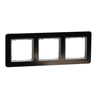 Рамка 3-х постова чорне скло Sedna Elements Schneider Electric (SDD361803)