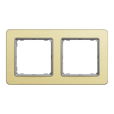 Рамка 2-х постовая матовое золото Sedna Elements Schneider Electric (SDD371802)