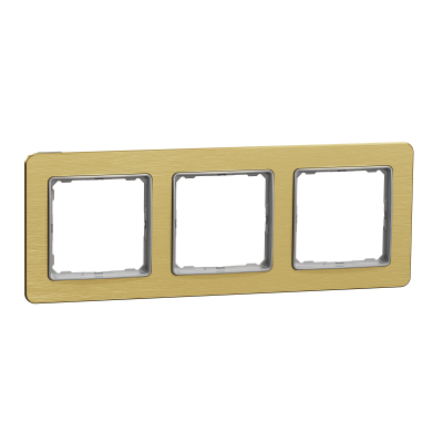 Рамка 3-х постовая матовое золото Sedna Elements Schneider Electric (SDD371803)