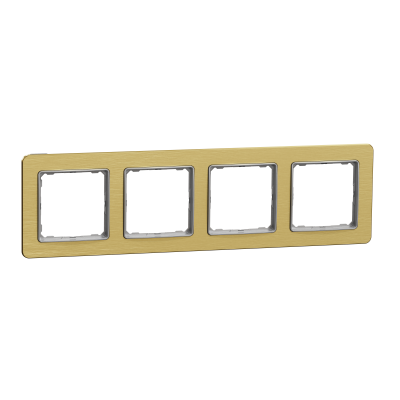 Рамка 4-х постова матове золото Sedna Elements Schneider Electric (SDD371804)