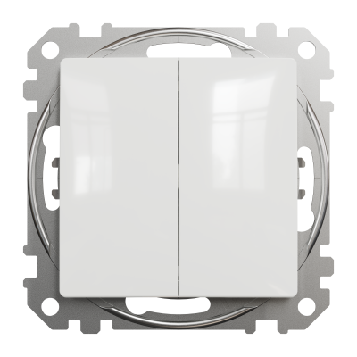 Двухклавишный выключатель белый Sedna Design Schneider Electric (SDD111105)