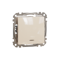 ⚡Одноклавишный переключатель с подсветкой бежевый Sedna Design & Element (SDD112106L)