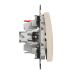 Одноклавишный переключатель с подсветкой бежевый Sedna Design & Element (SDD112106L)