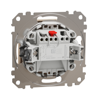Одноклавішний кнопковий вимикач бежевий Sedna Design & Element (SDD112111)