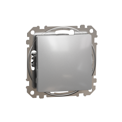 Одноклавішний перемикач алюміній Sedna Design & Element (SDD113106)