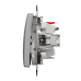 Кнопочный выключатель для жалюзи с электронной блокировкой алюминий Sedna Design & Element (SDD113114)