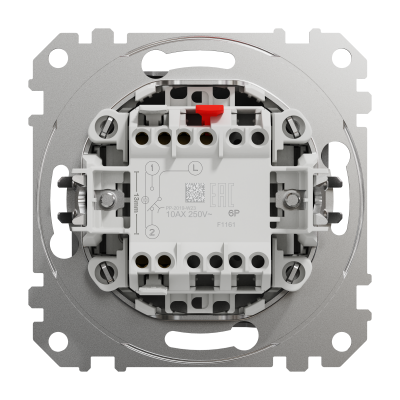 Одноклавішний кнопковий перемикач алюміній Sedna Design & Element (SDD113116)