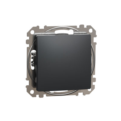 Переключатель одноклавишный черный Sedna Design & Element (SDD114106)