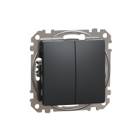 ⚡Двухклавишный переключатель черный Sedna Design Schneider Electric (SDD114108) ⚡Двухклавишный переключатель черный Sedna Design Schneider Electric (SDD114108)