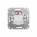 Одноклавишный кнопочный выключатель матовый алюминий Sedna Design & Element (SDD170111)