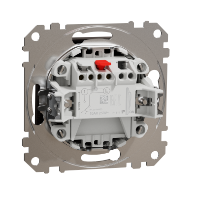 Одноклавишный кнопочный выключатель венге Sedna Design & Element (SDD181111)