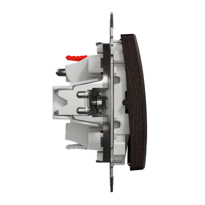 Кнопковий вимикач для жалюзі з електронним блокуванням венге Sedna Design & Element (SDD181114)