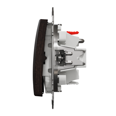 Кнопковий вимикач для жалюзі з електронним блокуванням венге Sedna Design & Element (SDD181114)