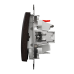 Кнопочный выключатель для жалюзи с электронной блокировкой венге Sedna Design & Element (SDD181114)