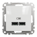 USB розетка тип A+A 2,1A белая Sedna Design Schneider Electric (SDD111401)