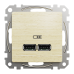 USB розетка тип A+A 2,1A береза Sedna Design Schneider Electric (SDD180401)