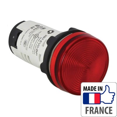 Cигнальна лампа з вбудованим світлодіодом Schneider Electric XB7, червона, в монолітному корпусі, 24В XB7EV04BP 