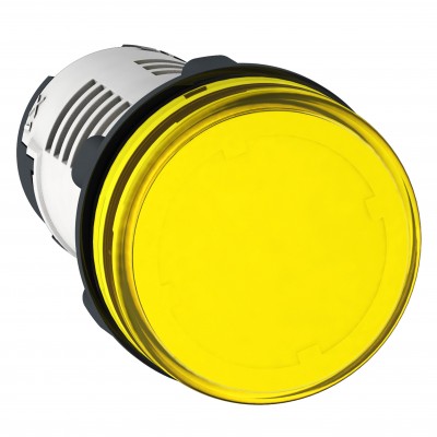 Сигнальная лампа со встроенным светодиодом Schneider Electric XA2, желтый, в монолитном корпусе, XA2EVQ8LC