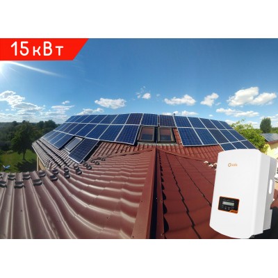 Мережева трифазна сонячна електростанція 15 кВт