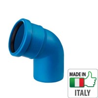 Колено (отвод) монтажное бесшумной канализации Valsir Triplus O50x67°, 650427