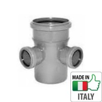 Крестовина 2-плоскостная канализационная Valsir HTED O110/50/50x67°, 512007