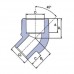 PP-R коліно (кут) 45° ВН, d=16мм, Wavin Ekoplastik, SKO11645XX