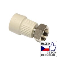 PP-R Переход с цельнометаллической вставкой и перекидной гайкой 1/2”x20мм, Wavin Ekoplastik, SZM02020XX
