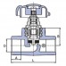 PP-R прохідний вентиль (лівий) з випускним клапаном під PP трубу 63мм, Wavin Ekoplastik, SVEV063LXX